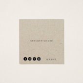 クラフト紙はっきりしたフォントタイポグラフィイヤリングホルダー (裏面)