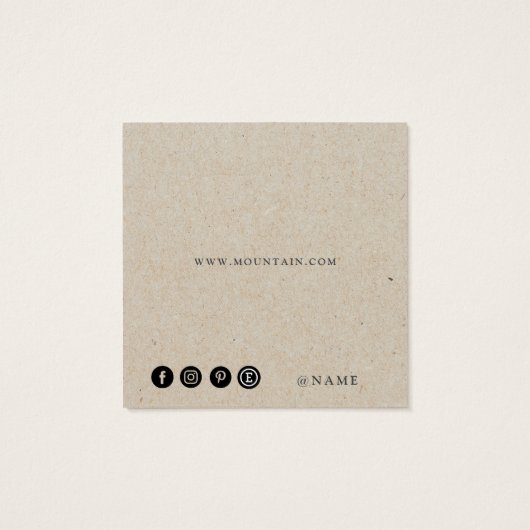 クラフト紙はっきりしたフォントタイポグラフィイヤリングホルダー (裏面)