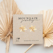 クラフト紙はっきりしたフォントタイポグラフィイヤリングホルダー