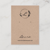 クラフト紙イヤリングディスプレイカード 名刺 (正面)
