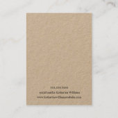 クラフト紙イヤリングディスプレイ |ひまわりフローラ 名刺 (裏面)