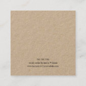 クラフト紙イヤリングディスプレイ |ワイルドフラワーフローラ スクエア名刺 (裏面)