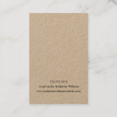 クラフト紙イヤリングディスプレイ |ワイルドフラワーフローラ 名刺 (裏面)