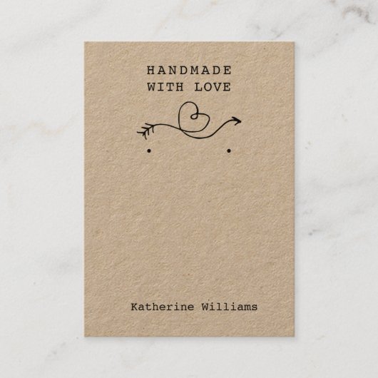 クラフト紙イヤリングディスプレイ | Loveで手作り 名刺 (正面)