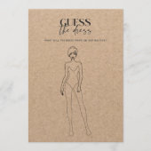 クラフト紙ウェディングシャワー推測ザドレスゲーム (正面)