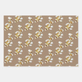 クラフト紙ウォーターカラーウミガメ&フィッシュ ラッピングペーパーシート (正面2)