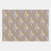 クラフト紙ウォーターカラーエンジェルフィッシュ ラッピングペーパーシート (正面)