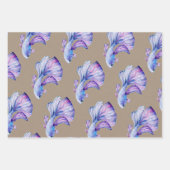 クラフト紙ウォーターカラークラウンテールベッタフィッシュ ラッピングペーパーシート (正面2)