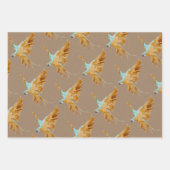 クラフト紙ウォーターカラートロピカルトゥカンパロツ ラッピングペーパーシート (正面3)