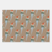 クラフト紙ウォーターカラートロピカルトゥカンパロツ ラッピングペーパーシート (正面)