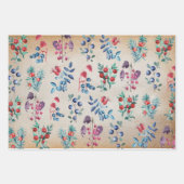 クラフト紙ウォーター色フェスティバルウィンターベリー ラッピングペーパーシート (正面)