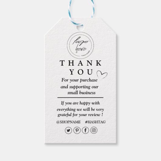 クラフト紙カスタムのロ感謝していゴはギフトラベル ギフトタグ (正面)