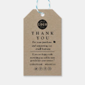 クラフト紙カスタムのロ感謝していゴはギフトラベル ギフトタグ (正面)