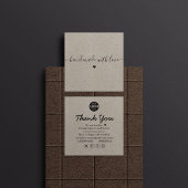 クラフト紙カスタムロゴありがとうございま自然す スクエア名刺