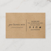 クラフト紙カスタムロゴありがとう名刺。 名刺 (裏面)