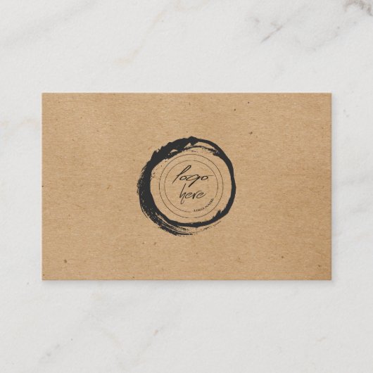クラフト紙カスタムロゴありがとう名刺。 名刺 (正面)