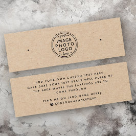 クラフト紙カスタムロゴのスタッドイヤリングディスプレイカード