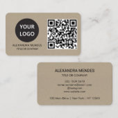 クラフト紙カスタムロゴモダンスタイリッシュ 名刺 (正面/裏面)