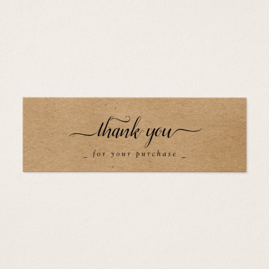 クラフト紙カスタムロゴ感謝していユー名刺 (正面)