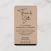 クラフト紙カスタムロゴ感謝していユー名刺 名刺 (正面)