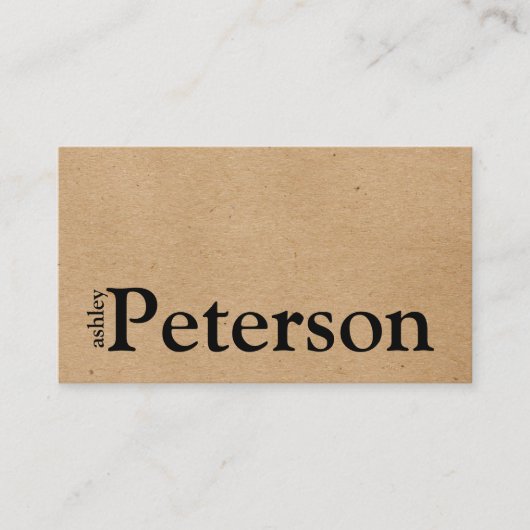 クラフト紙カスタムロゴ感謝していユー名刺 名刺 (正面)