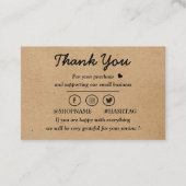 クラフト紙カスタムロゴ感謝していユー 名刺 (正面)