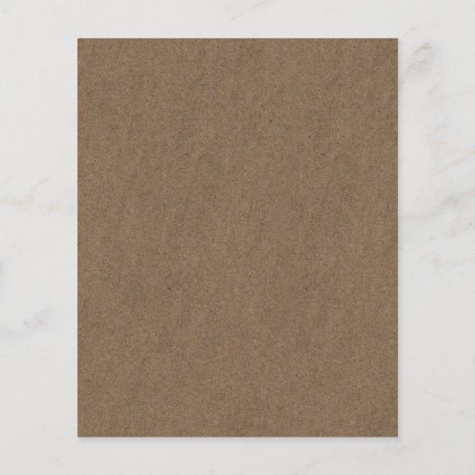 クラフト紙カップルのシャワー素朴招待状 (裏面)