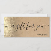 クラフト紙ギフト証明書ギフトカード追加ロゴ (正面)