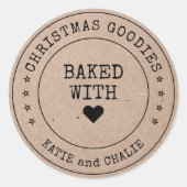 クラフト紙クリスマスグッズ ラウンドシール (正面)