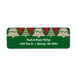 クラフト紙クリスマスツリーホリデイ住所 シール