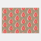 クラフト紙サマーレッドグアバフルーツ ラッピングペーパーシート (正面)