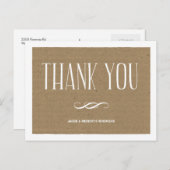 クラフト紙サンキュー ポストカード (正面/裏面)