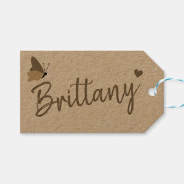 クラフト紙シンプルプレーン手作りギフトシグネチャー ギフトタグ