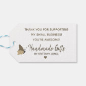 クラフト紙シンプルプレーン手作りギフトシグネチャー ギフトタグ (裏面横)