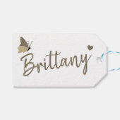 クラフト紙シンプルプレーン手作りギフトシグネチャー ギフトタグ (正面(横))