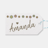 クラフト紙シンプルプレーン手作りギフトシグネチャー ギフトタグ (正面(横))