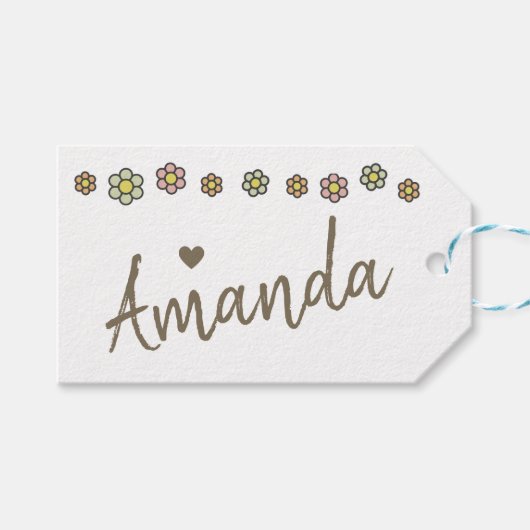 クラフト紙シンプルプレーン手作りギフトシグネチャー ギフトタグ (正面(横))