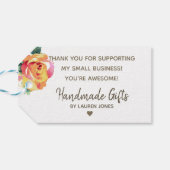 クラフト紙シンプルプレーン手作りギフトシグネチャー ギフトタグ (裏面横)