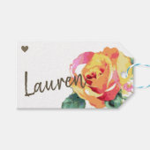 クラフト紙シンプルプレーン手作りギフトシグネチャー ギフトタグ (正面(横))