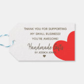 クラフト紙シンプルプレーン手作りギフトシグネチャー ギフトタグ (裏面横)