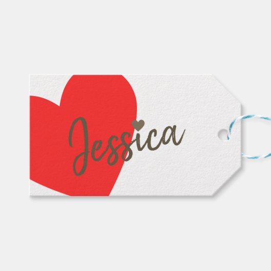 クラフト紙シンプルプレーン手作りギフトシグネチャー ギフトタグ (正面(横))