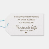 クラフト紙シンプルプレーン手作りギフトシグネチャー ギフトタグ (裏面横)