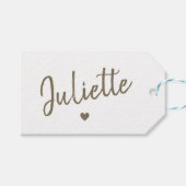 クラフト紙シンプルプレーン手作りギフトシグネチャー ギフトタグ (正面(横))