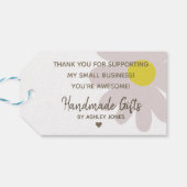 クラフト紙シンプルプレーン手作りギフトシグネチャー ギフトタグ (裏面横)