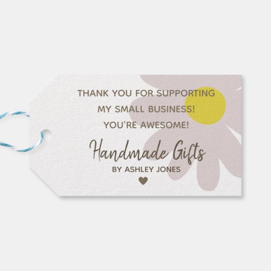 クラフト紙シンプルプレーン手作りギフトシグネチャー ギフトタグ (裏面横)