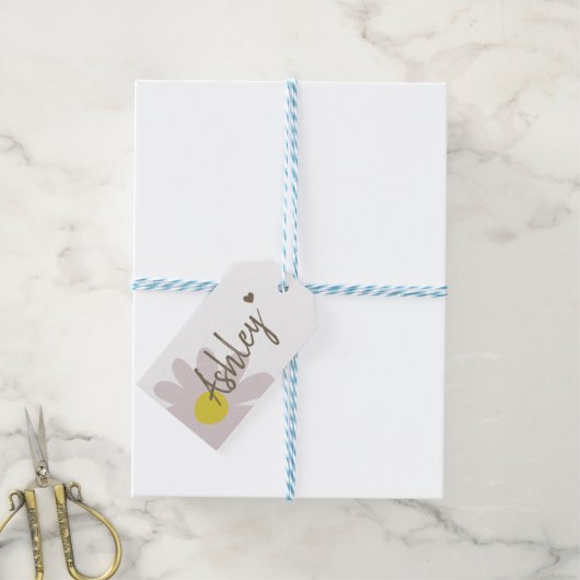 クラフト紙シンプルプレーン手作りギフトシグネチャー ギフトタグ (より糸つき)