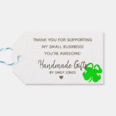 クラフト紙シンプルプレーン手作りギフトシグネチャー ギフトタグ (裏面横)