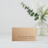 クラフト紙シンプルミニマ素朴リストヴィンテージ 名刺 (スタンド正面)