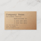 クラフト紙シンプルミニマ素朴リストヴィンテージ 名刺 (裏面)