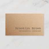 クラフト紙シンプルミニマ素朴リストヴィンテージ 名刺 (正面)